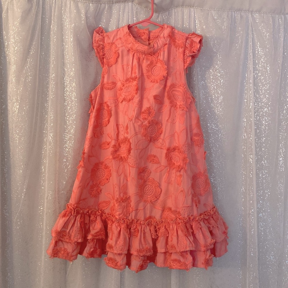 Excellent condition!  Janie and Jack Pink floral spring dress.